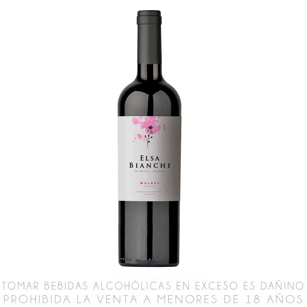 Vino Tinto Malbec Elsa Bianchi Botella 750ml