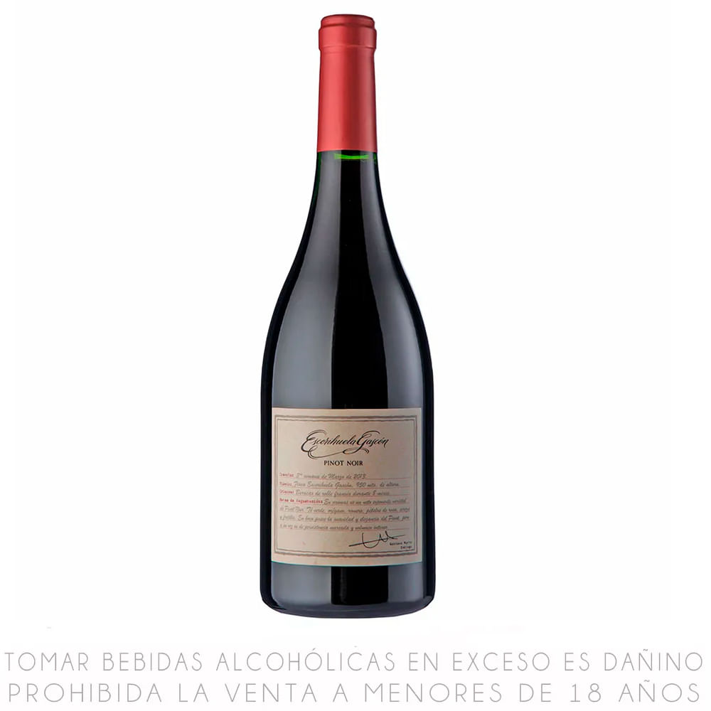 Vino Tinto Pinot Noir Escorihuela Gascón Botella 750ml