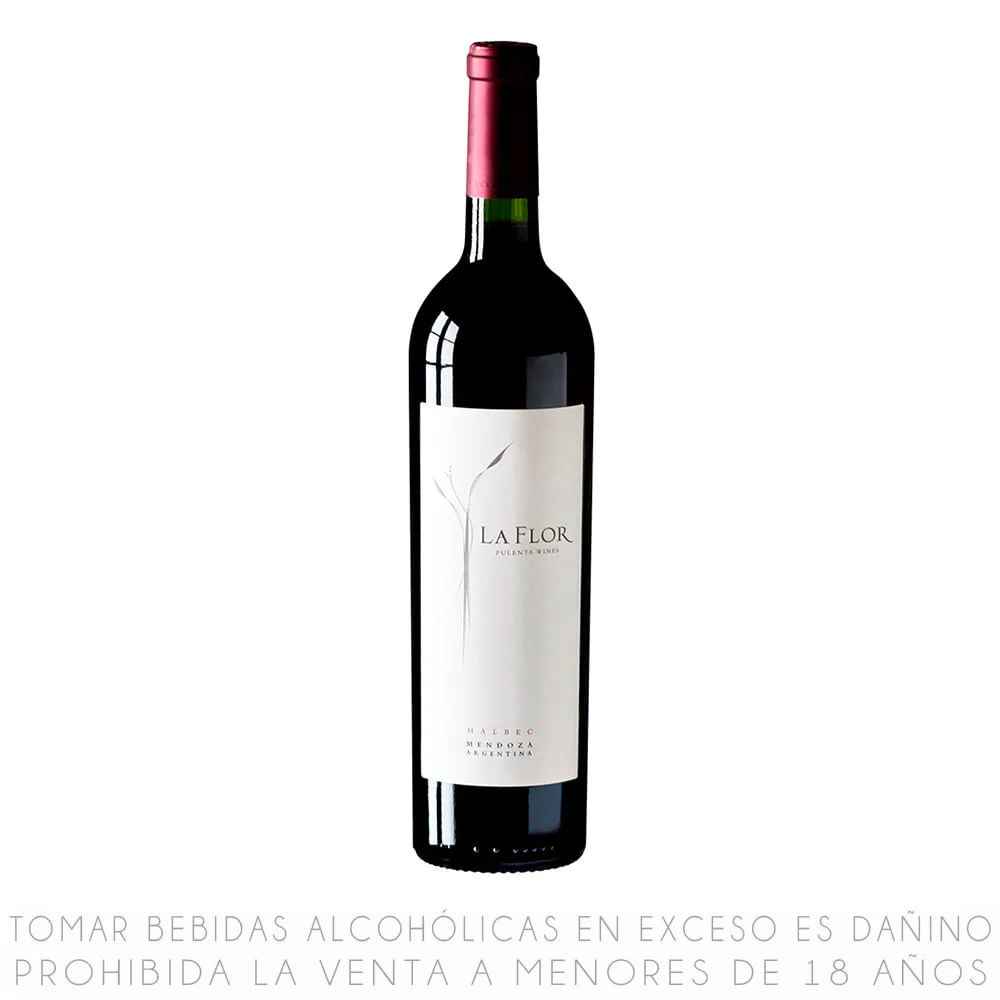 Vino Tinto La Flor Malbec Botella 750ml