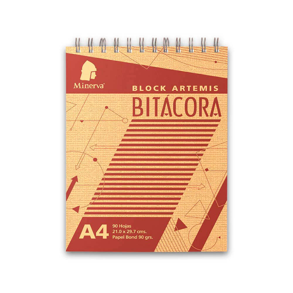 Block Anillado Bitácora A4 Minerva 90 Hojas