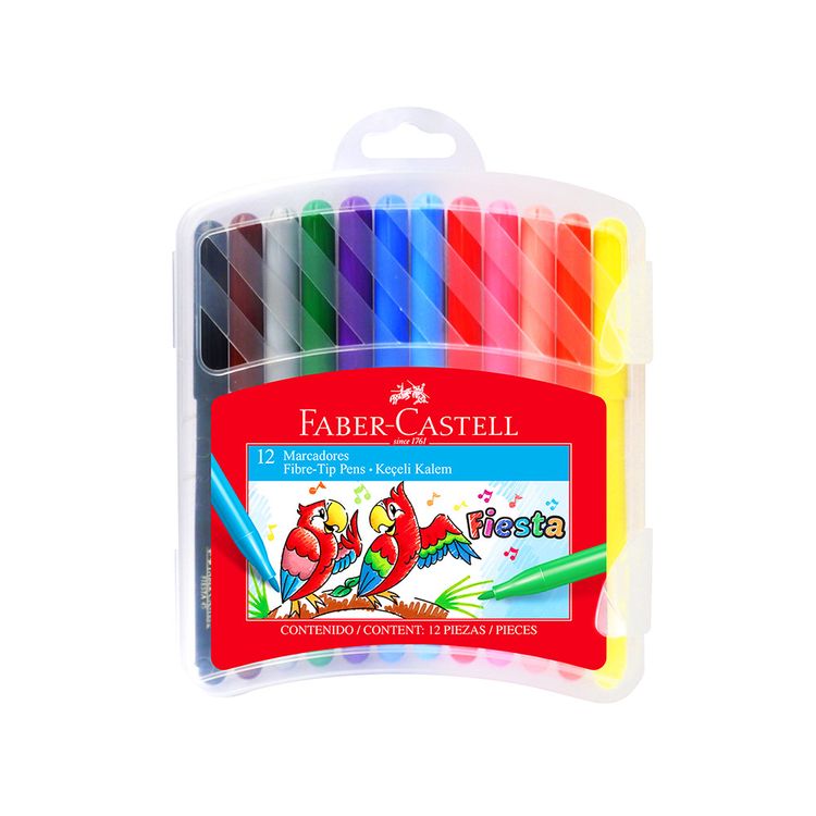 Plumones-Delgados-Fiesta-45-Faber-Castell-Estuche-Rigido-12-Colores--Plumones-Delgados-Fiesta-45-Faber-Castell-Estuche-Rigido-12-Colores-1-24821570