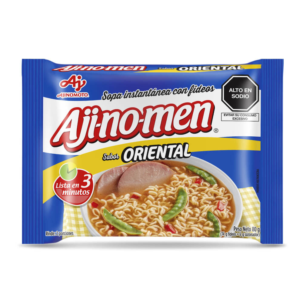 Sopa de Oriental con Fideos Ajinomen Sobre 80g