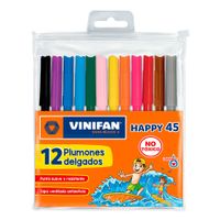 Vinifan Plumones Delgados Happy 45 Estuche 12 unid