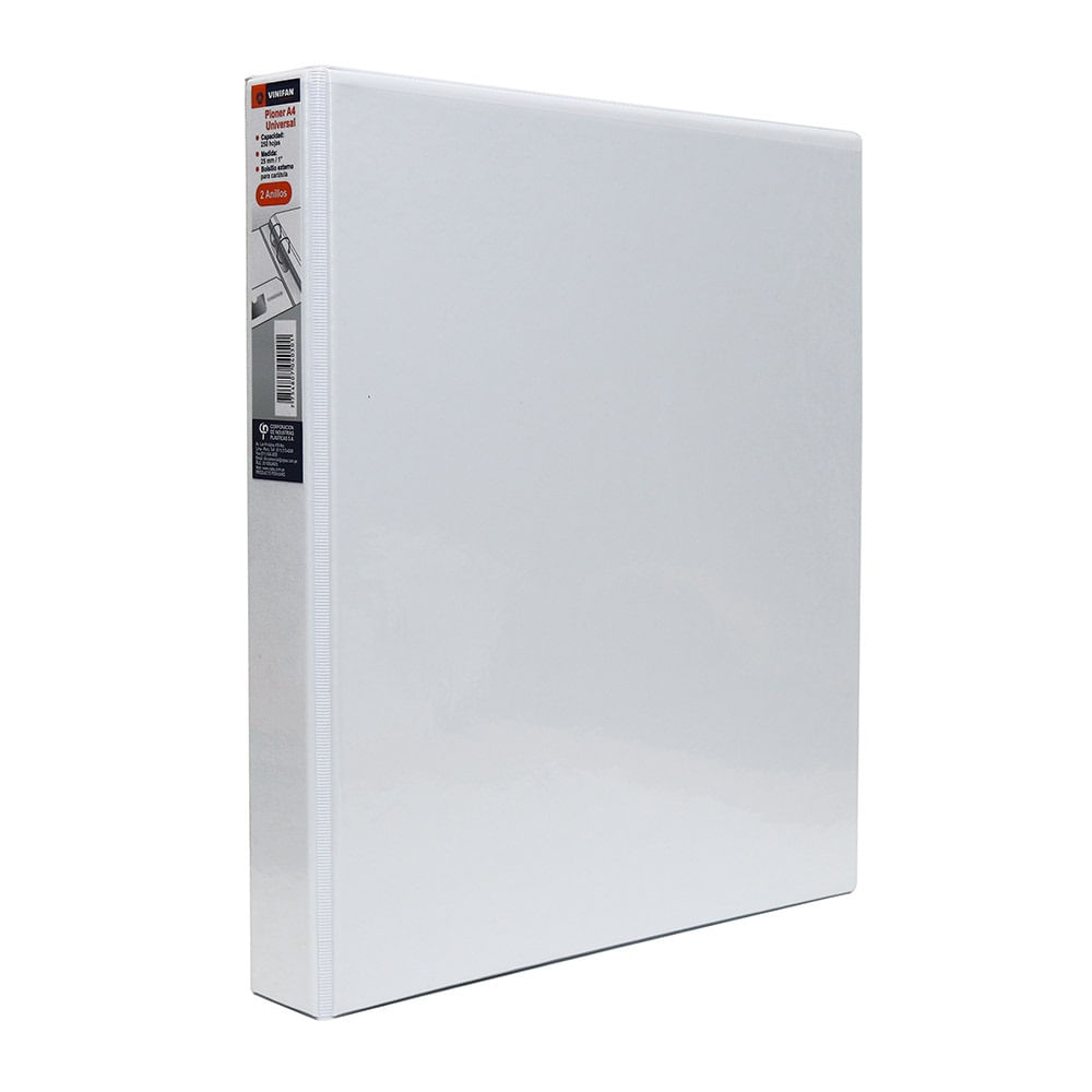 Pioner A4 Universal 25 mm 2 Anillos Vinifan Blanco