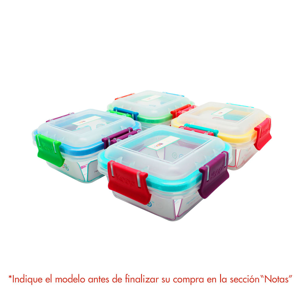 Keep Táper Cuadrado Kido 380 ml Surtido