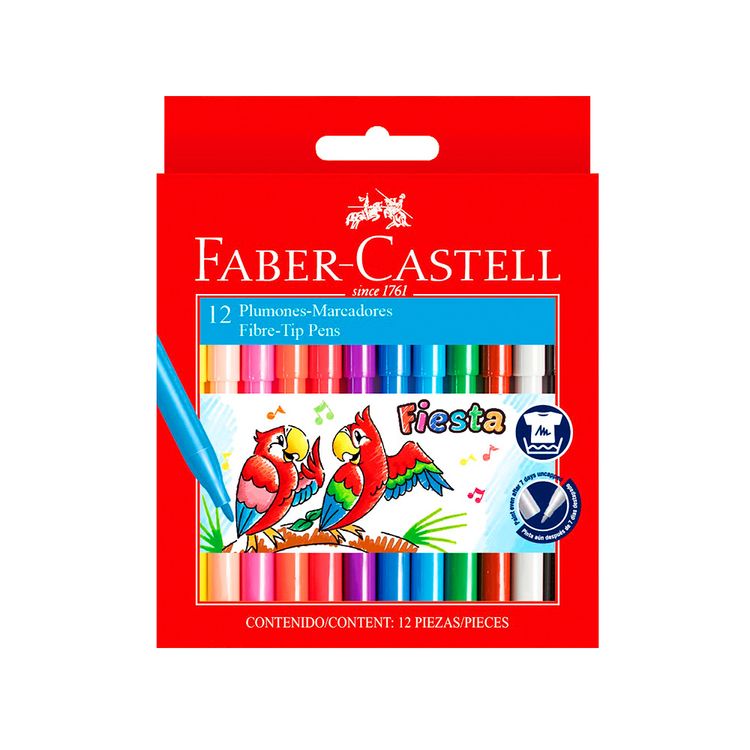 Plumones-Fiesta-45-Faber-Castel-Caja-12-Unid-1-75260