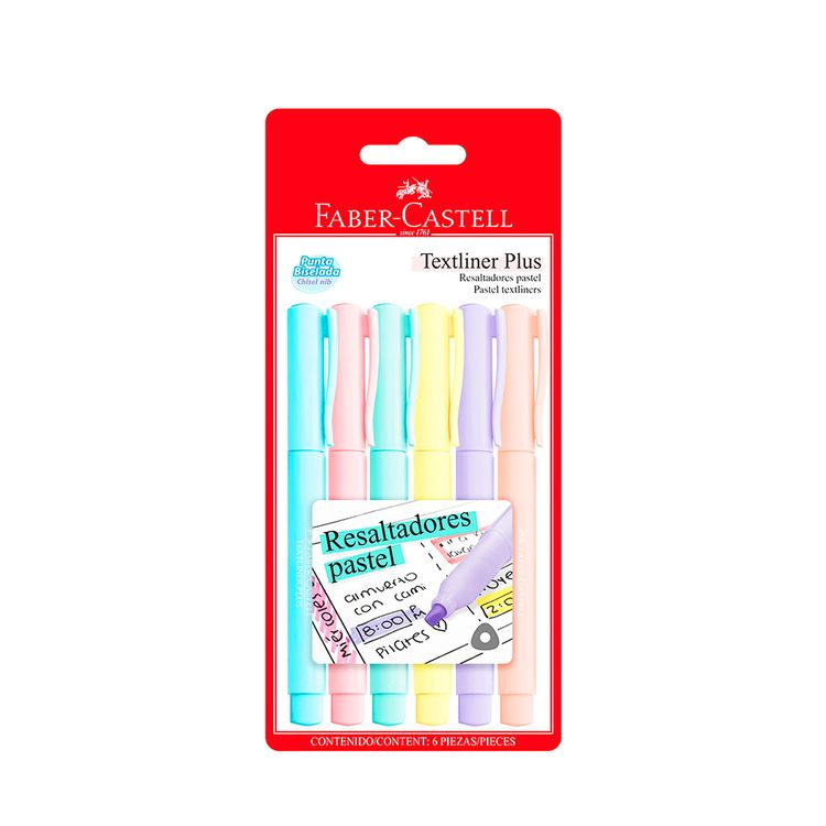 Resaltadores-Pastel-Textliner-Plus-Faber-Castell-6-Unid-1-109800996