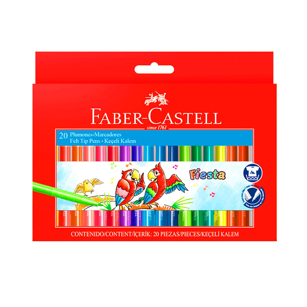 Plumones Faber Castell Fiesta 20un.