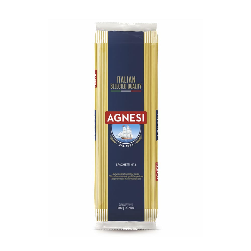Spaghetti Nro 3 Agnesi Bolsa 500 g