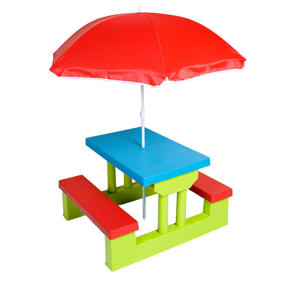 Детский столик с зонтиком для улицы