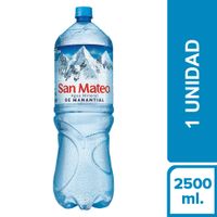 Agua Sin Gas Mineral San Mateo Botella 2.5 L