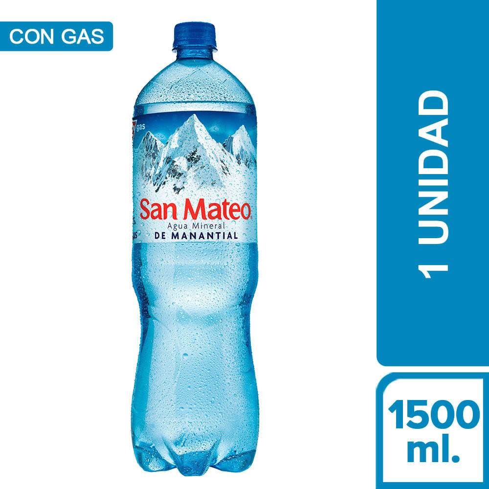 Agua Con Gas Mineral San Mateo Botella 1.5 L
