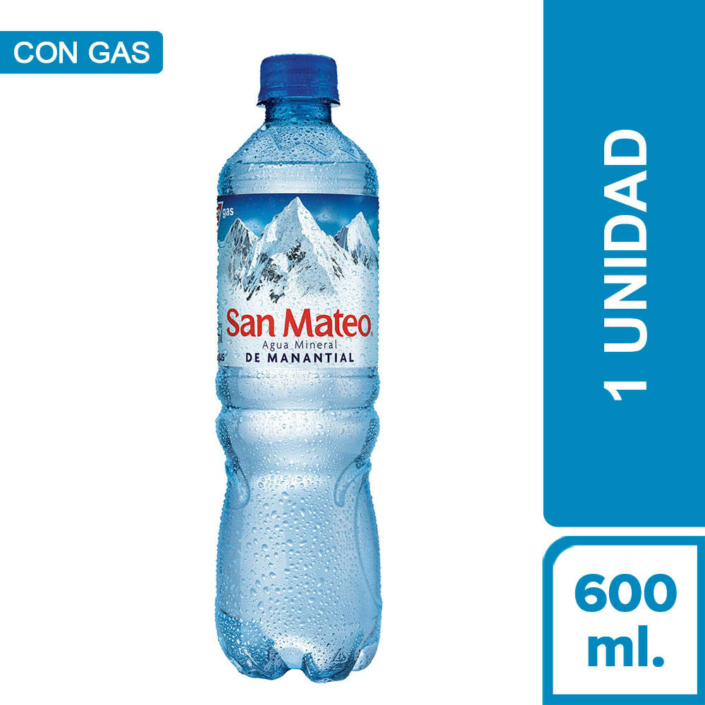 Agua con Gas Mineral San Mateo Botella 600ml