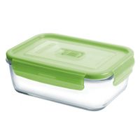 Luminarc Tapper Hermético Rectangular con Tapa 1.97 Lt Verde