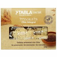 Galleta Artesanal Pitacrisps Con Chia Integral Tabla Gourmet Caja 100 g