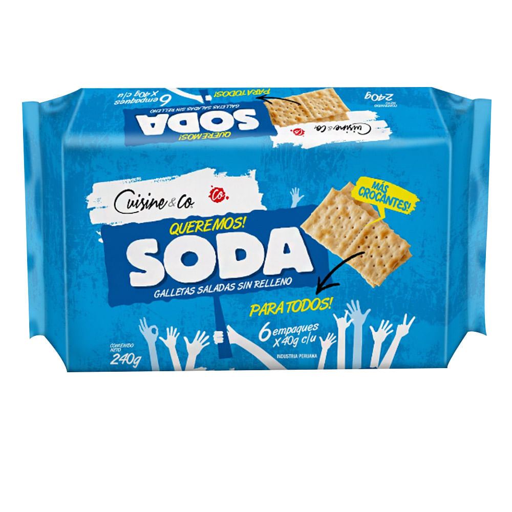 Galletas Soda Cuisine & Co Pack 6 unid 40 gr
