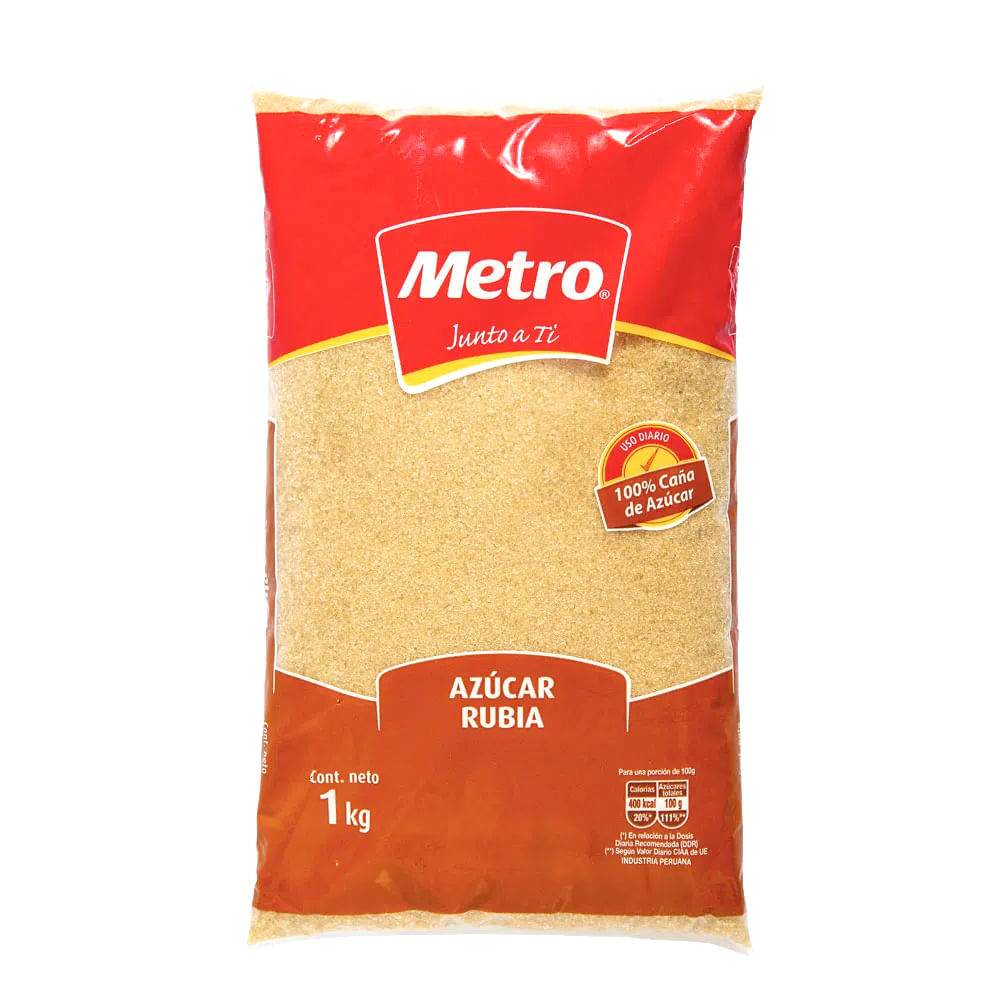 Azúcar Rubia Metro Bolsa 1 kg - Metro