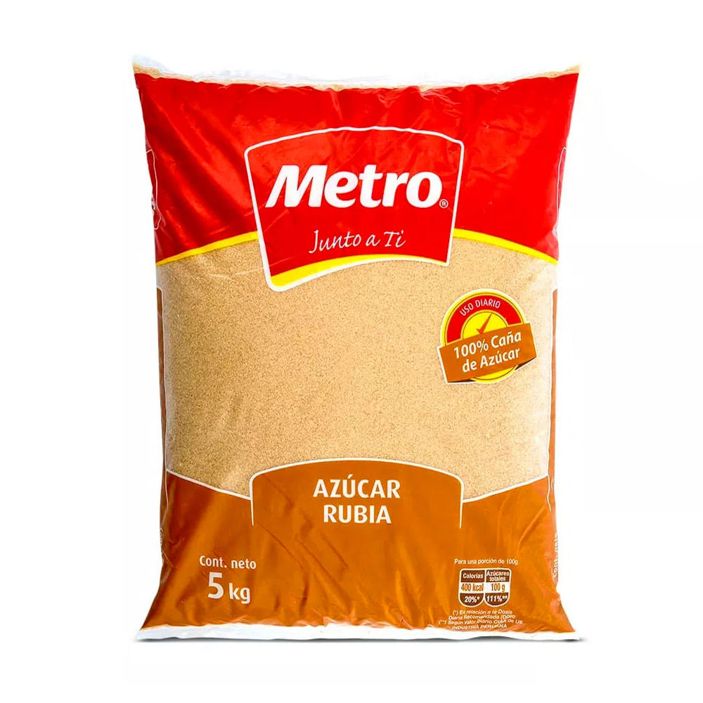 Azúcar Rubia Metro Bolsa 5 kg - Metro