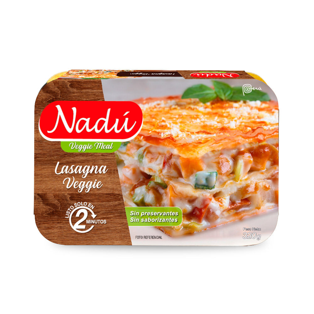 Lasagna Veggie Nadú Veggie Meal Bandeja 390 gr
