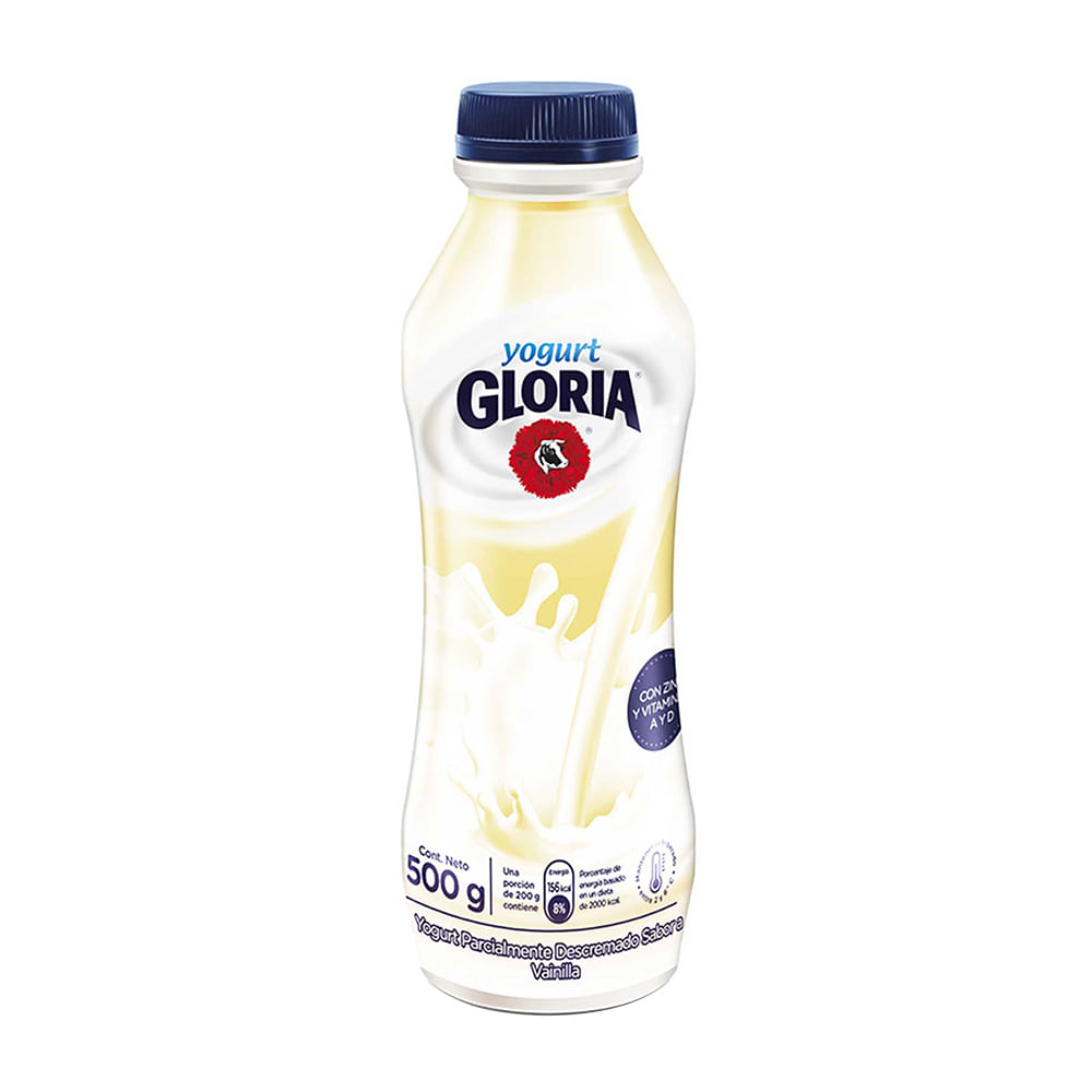 Yogurt Bebible Gloria Vainilla Botella 500g
