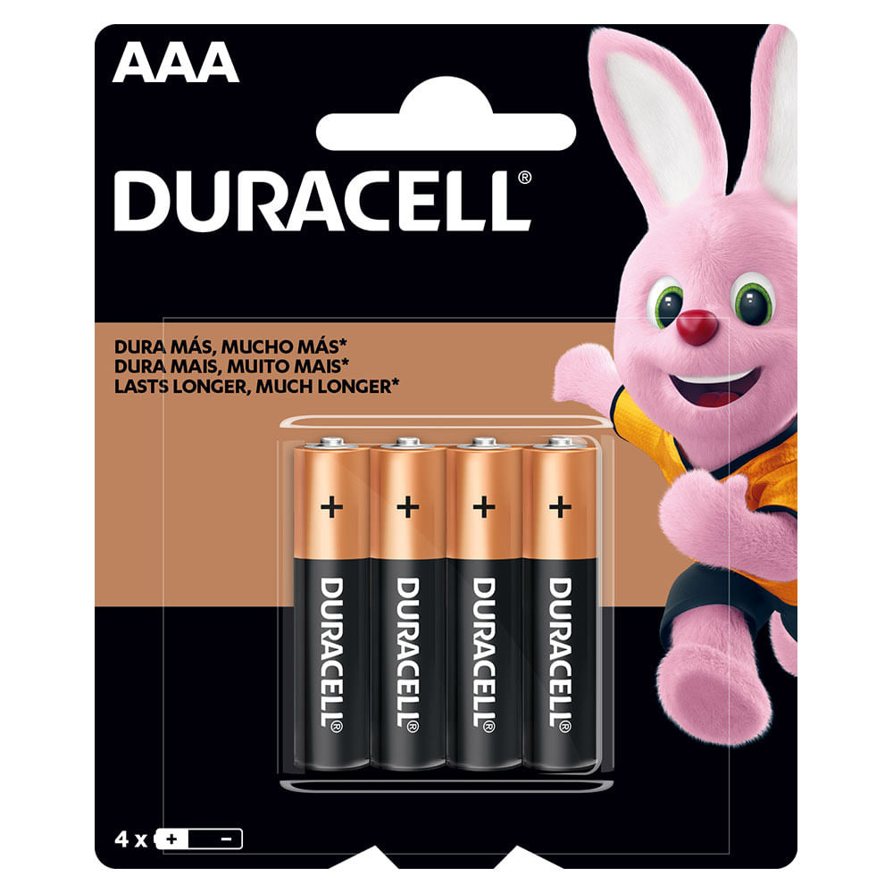 Duracell Pilas Alcalinas AAA Paquete 4 unid