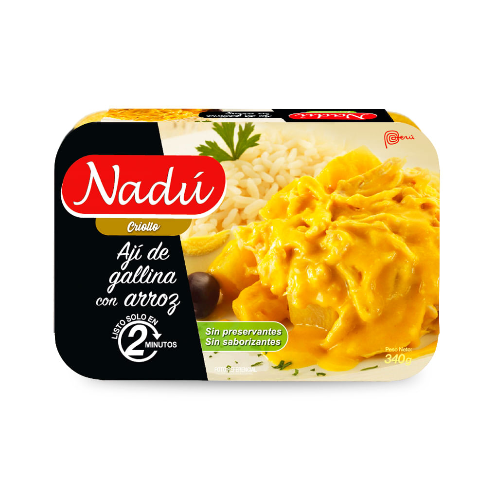 Aji de gallina con arroz Nadú Caja 340 g