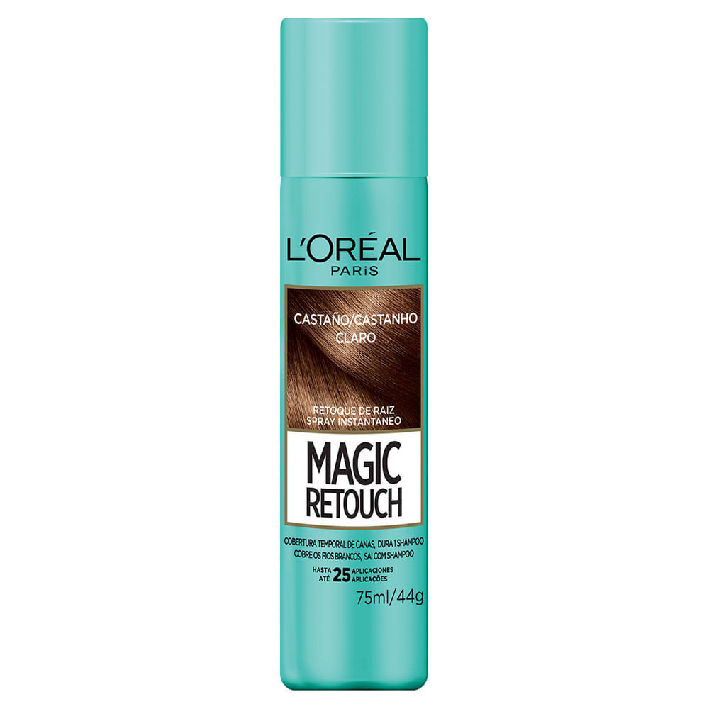 Retocador de Raíces Temporal Castaño Claro Magic Retouch Spray 75 ml