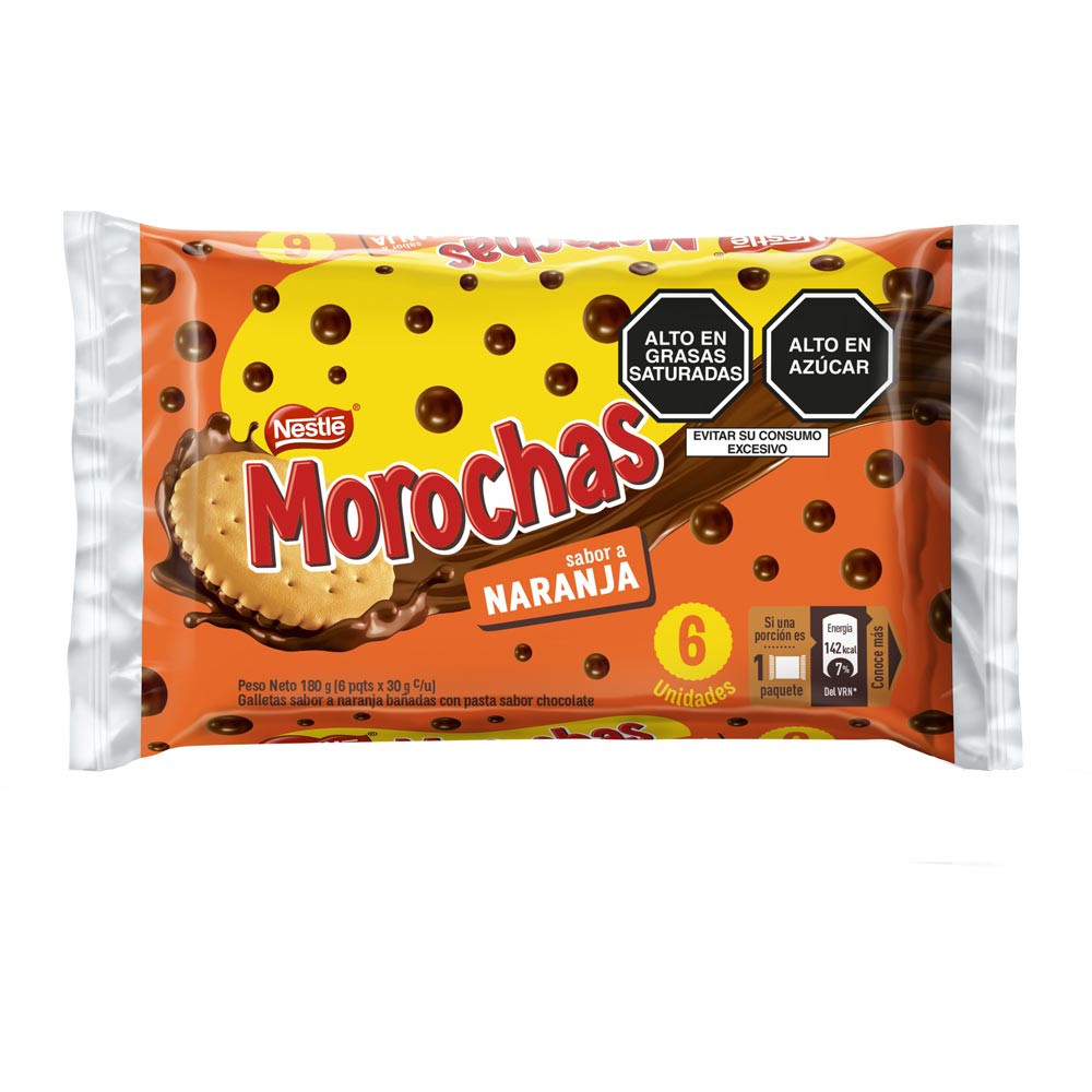 Galletas Sabor Naranja Morochas Pack 6 unid 30 gr - Wong