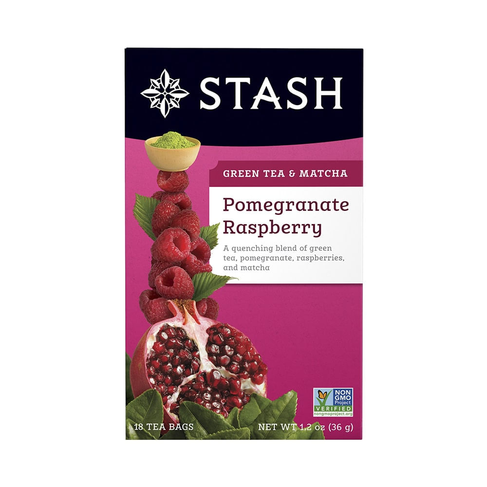 Green Tea Stash Pomegranate Raspberry 18 Sobres