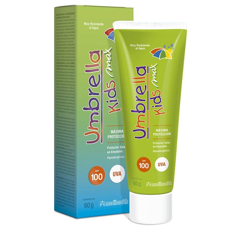 Protector Solar Umbrella Kids Max Emulsion Fps 100 Medihealth Tubo 60 Gr Wong