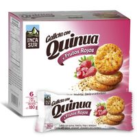 Galletas con Quinua y Frutos Rojos Incasur Caja 6 unid Bolsa 30 gr