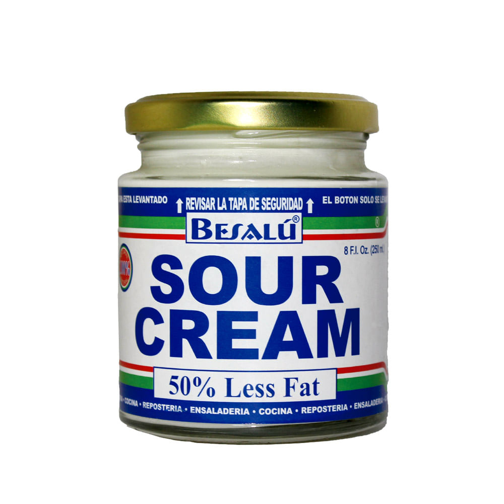 Sour Cream 50% Less Fat Besalú Frasco 8 Oz