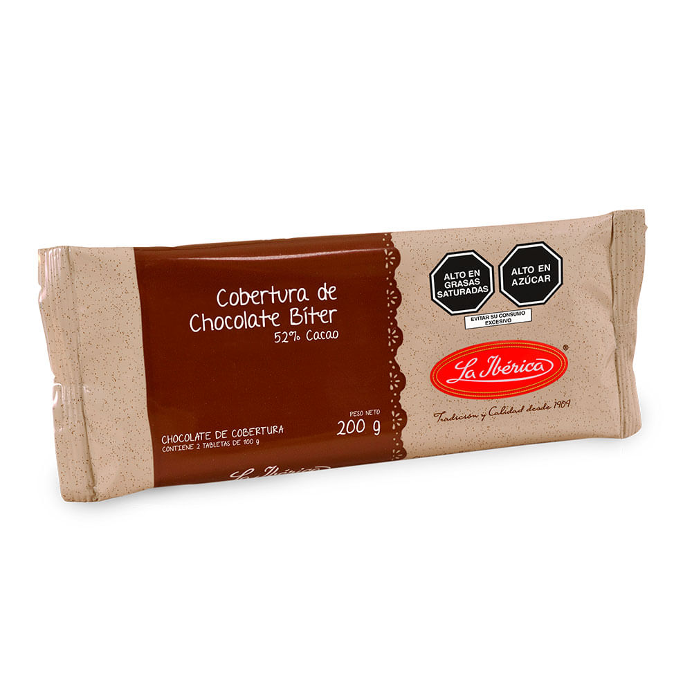 Cobertura Bitter La Ibérica Tableta 200 g