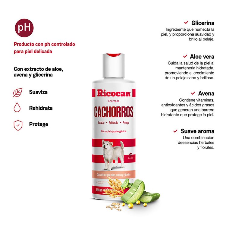 Ricocan Shampoo Para Perros Cachorros 4 En 1 Botella 380 Ml Wong