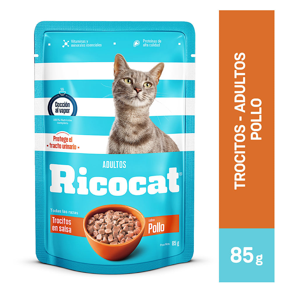 Pouc Ricocat Troz Sals Pollo Adult x 85Gr