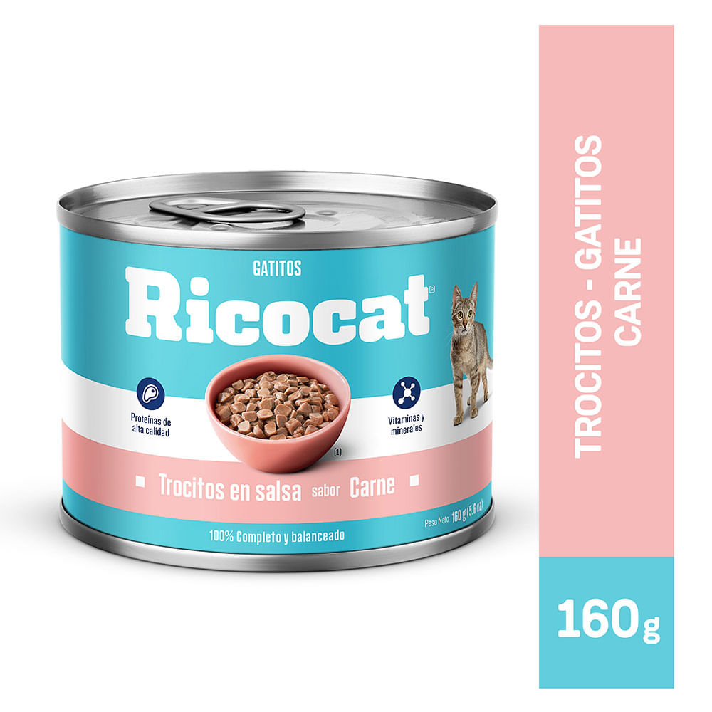 Ricocat Trocitos En Salsa Para Gatitos Sabor Carne Lata 160 Gr Metro Ricocat Trocitos En Salsa Para Gatitos Sabor Carne Lata 160 Gr Metro