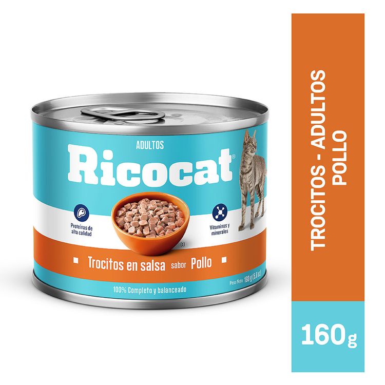 Ricocat-Trocitos-en-Salsa-para-Gatos-Adultos-Sabor-Pollo-Lata-160-gr-1-126697343