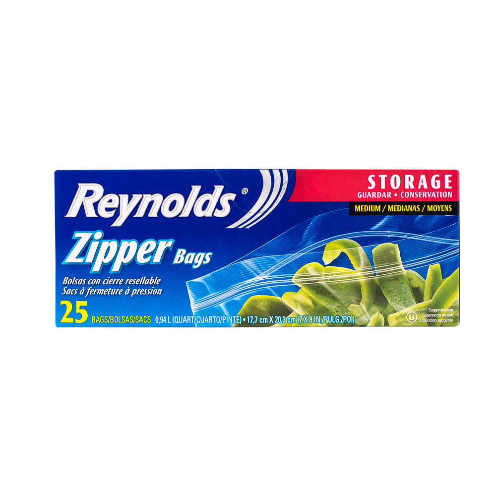 Bolsas Resellables Reynolds Storage Medianas 25un