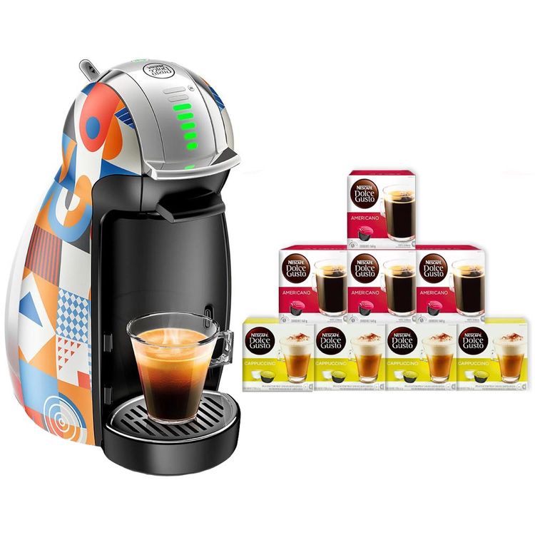 Dolce Gusto Cafetera de Cápsulas Genio Mosaico + 4 Cajas