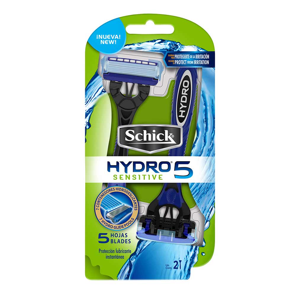 Máquina de Afeitar Desechable Schick Hydro 5 Sensitive 2un
