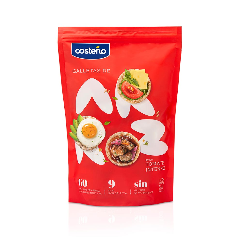 Galletas de Arroz Costeño Tomate Intenso Doypack 150 g