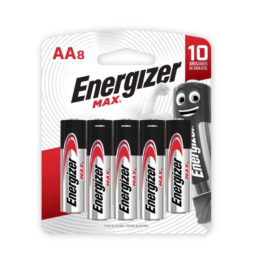 Energizer Pila Alcalina Max AA Pack de 8 unid
