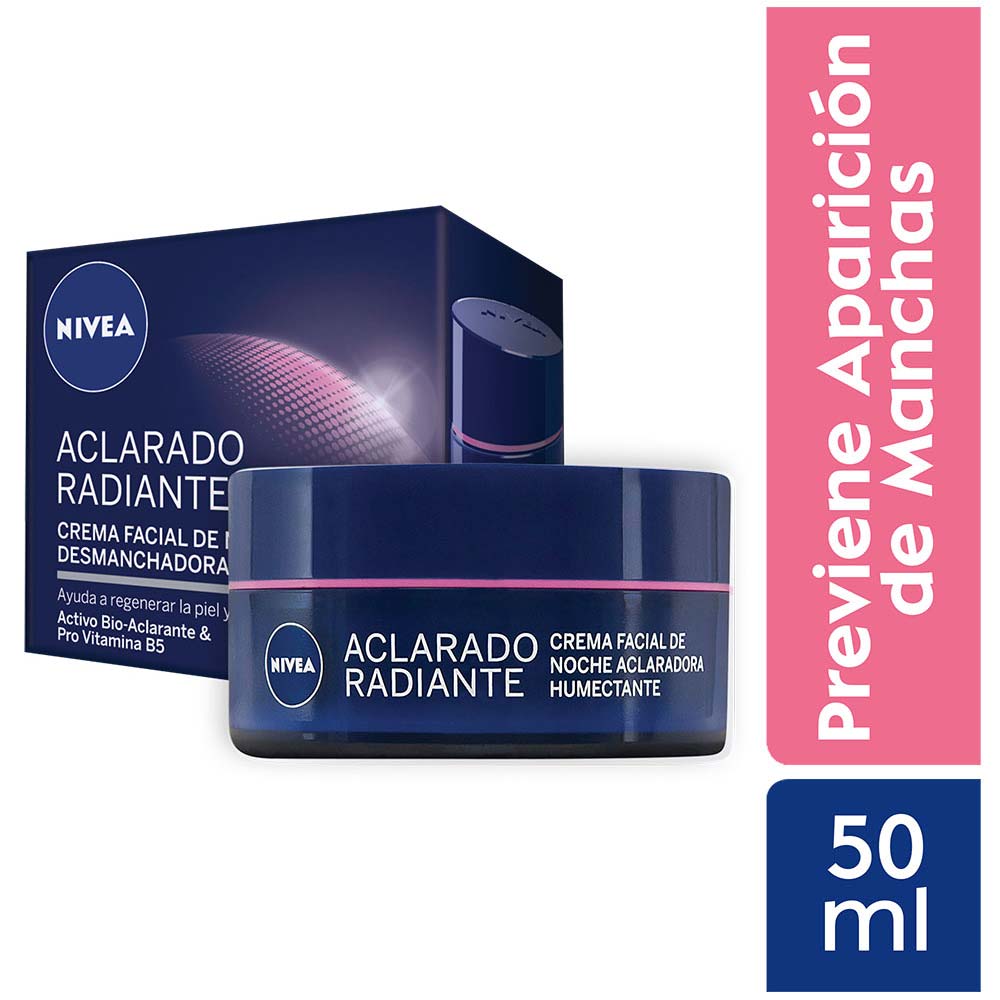 crema facial nivea de noche aclarado radiante 50ml