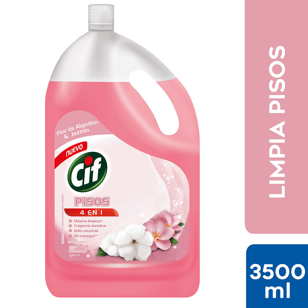 Limpia Pisos Líquido Cif Algodón y Jazmín 3.5L