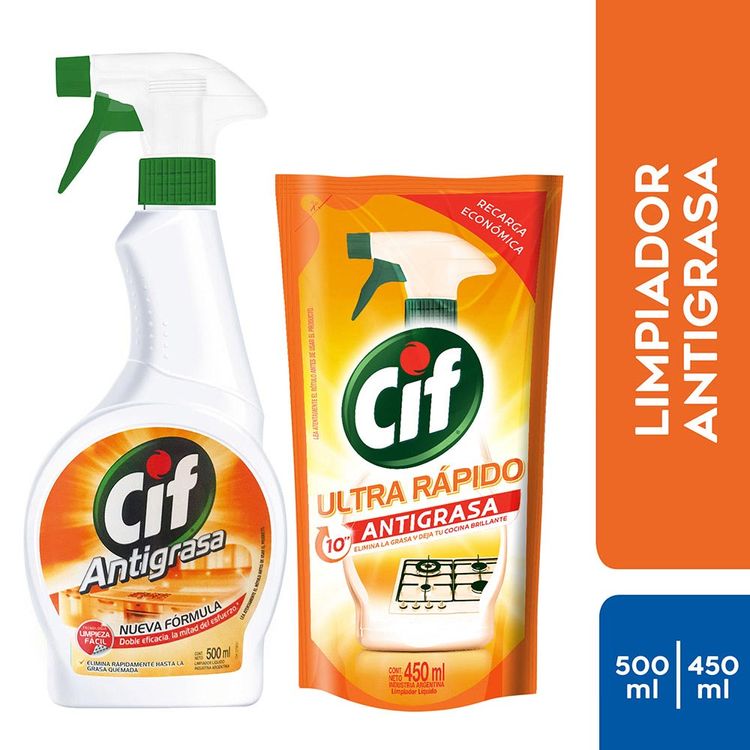 Combo-Cif-Antigrasa-Nueva-F-rmula-Spray-500-ml-Antigrasa-Ultra-R-pido-Doypack-450-ml-1-30326