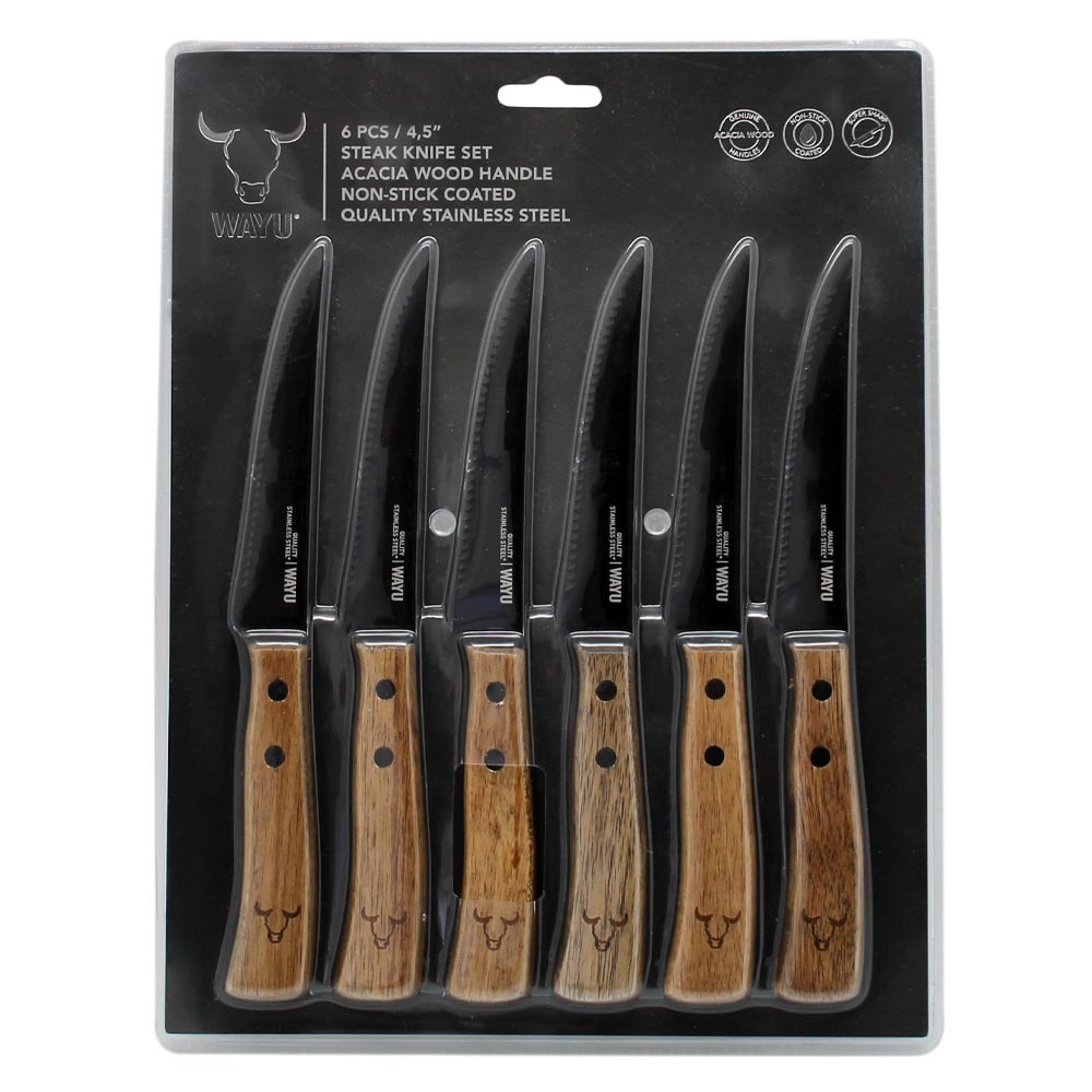 Wayu Cuchillos Parrilleros PRM 6 Piezas