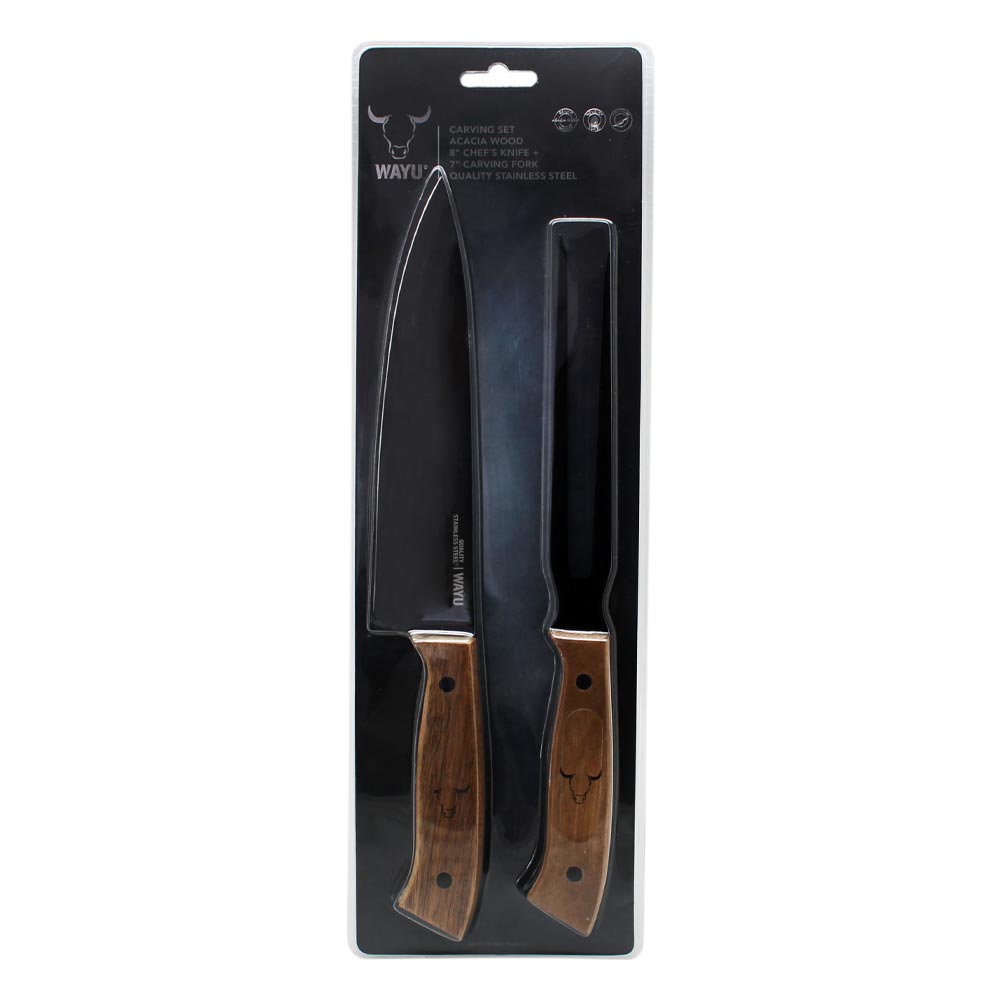 Wayu Cuchillo Parrillero PRM + Tenedor Parrillero PRM