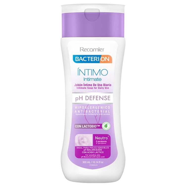 Jabón Íntimo pH Defense Neutro Bacterion Frasco 300 ml - Metro