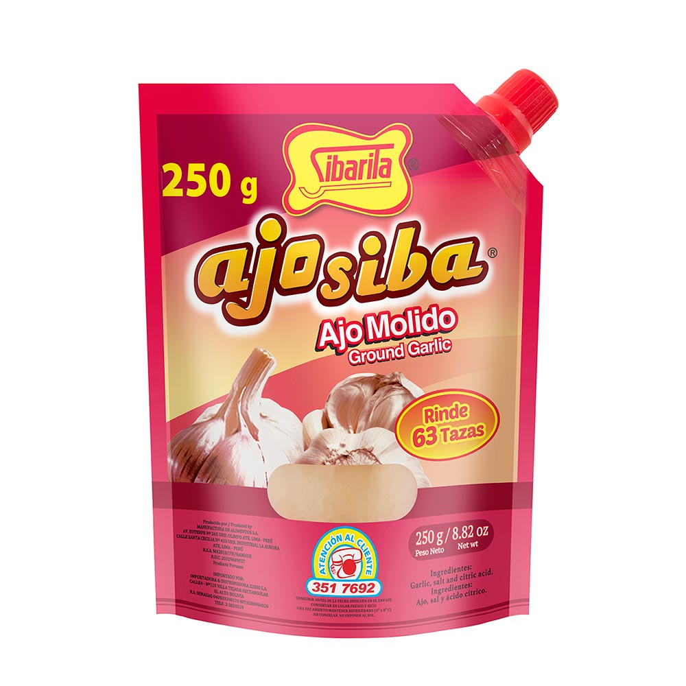 Ajo Molido Sibarita Ajo Siba 250g