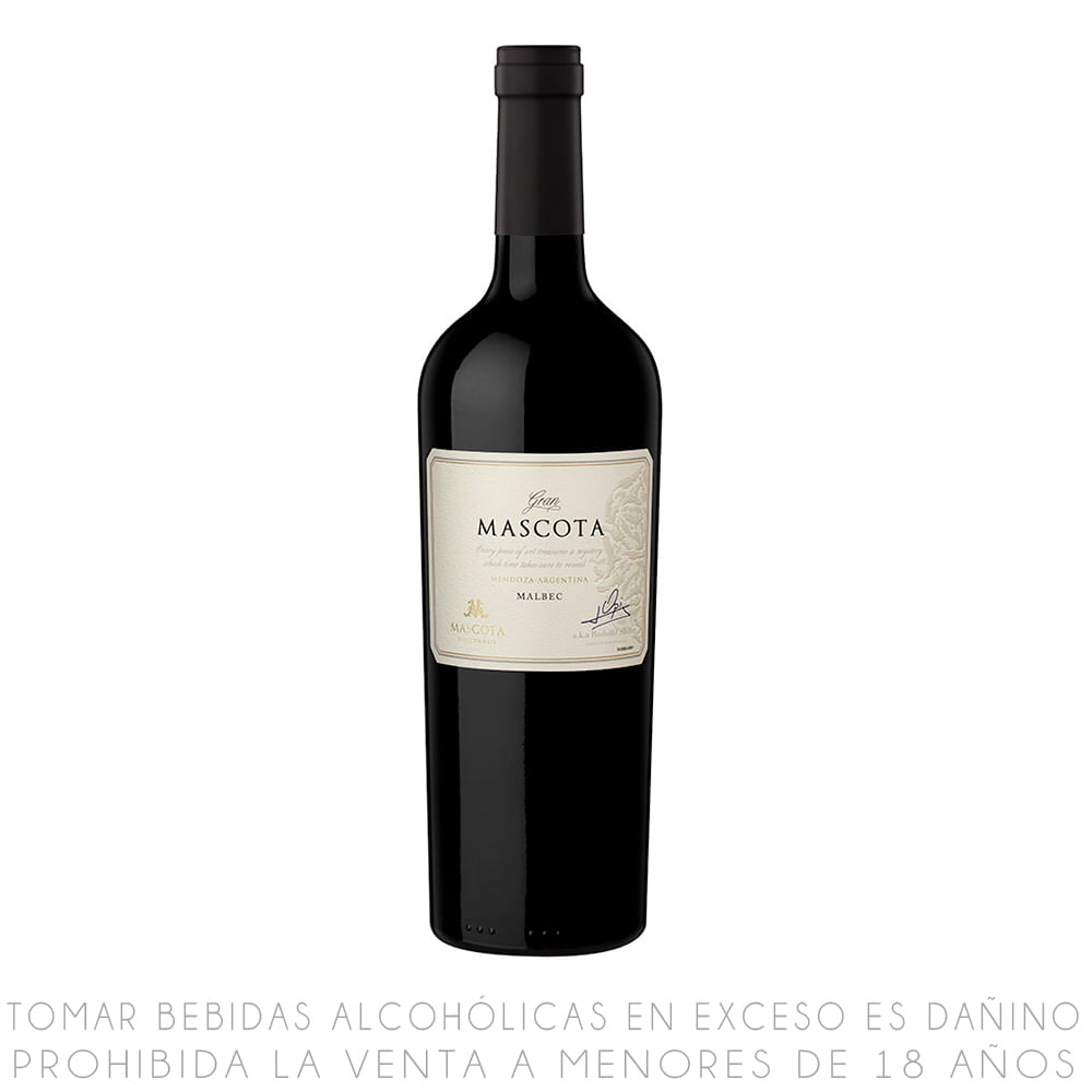 Vino Tinto Malbec Gran Mascota Botella 750ml